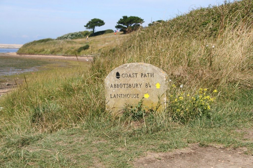 Coast Path Walk Sign Abbotsbury 