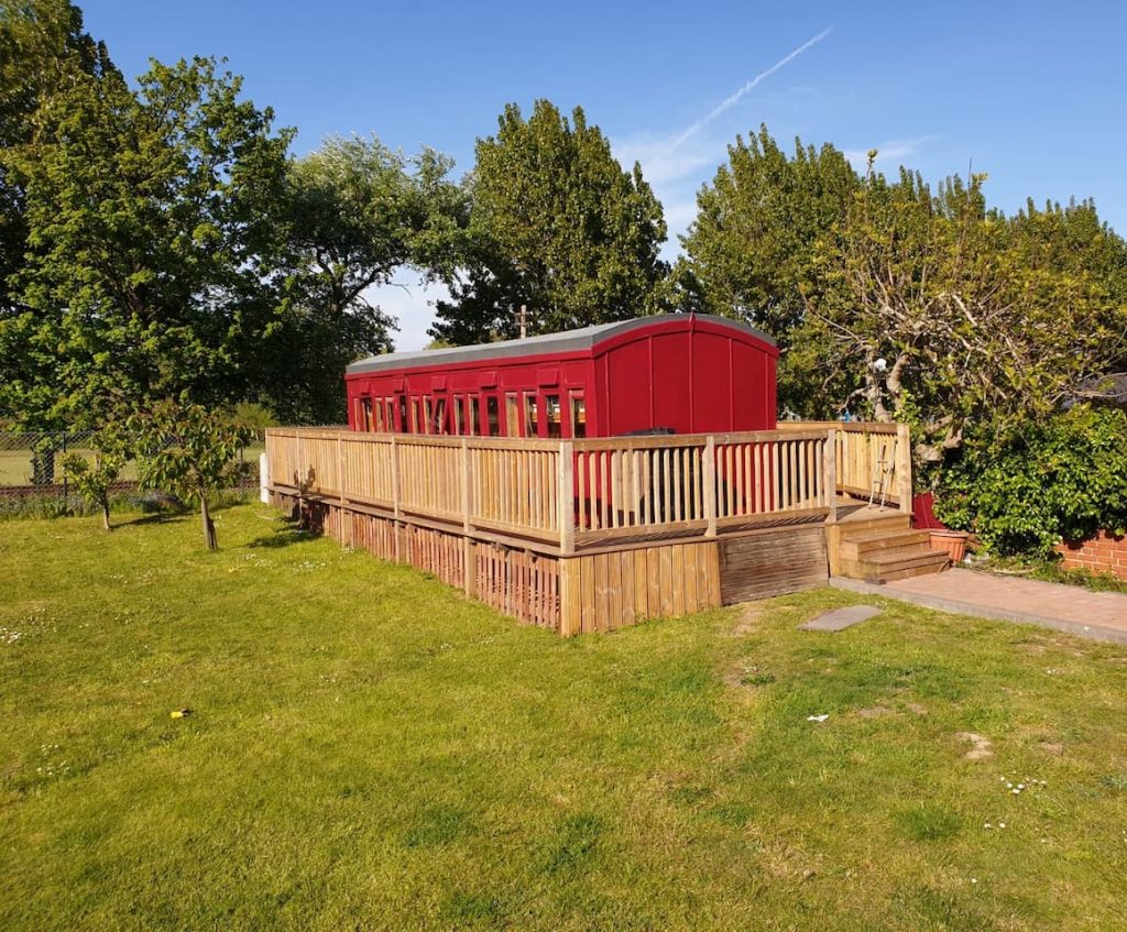 Red Train Carriage Unique Airbnb in Dorset