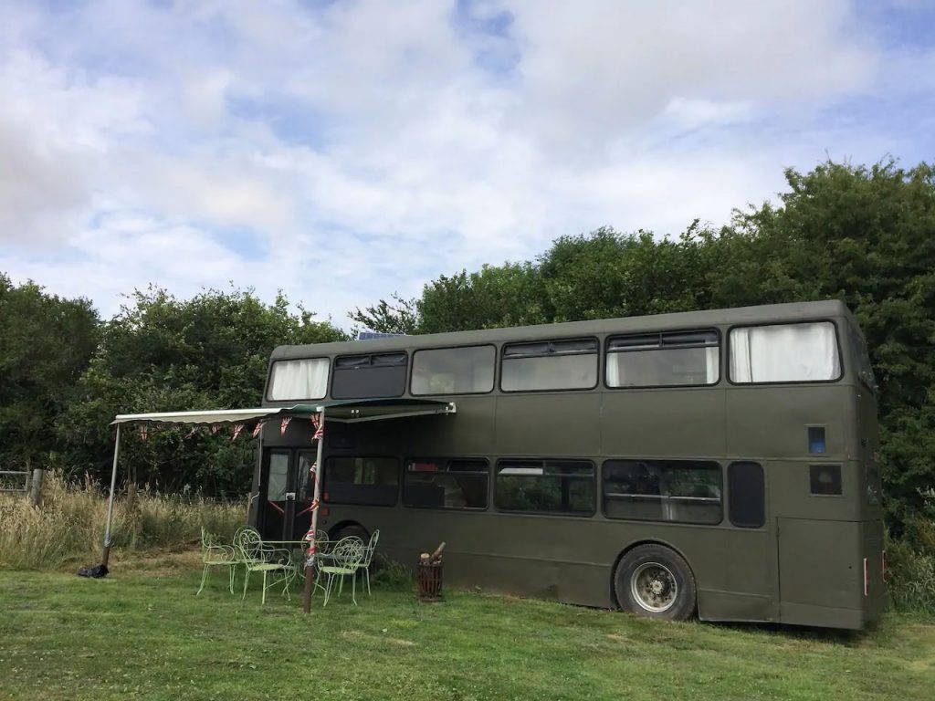 Converted bus accommodation in Dorset
