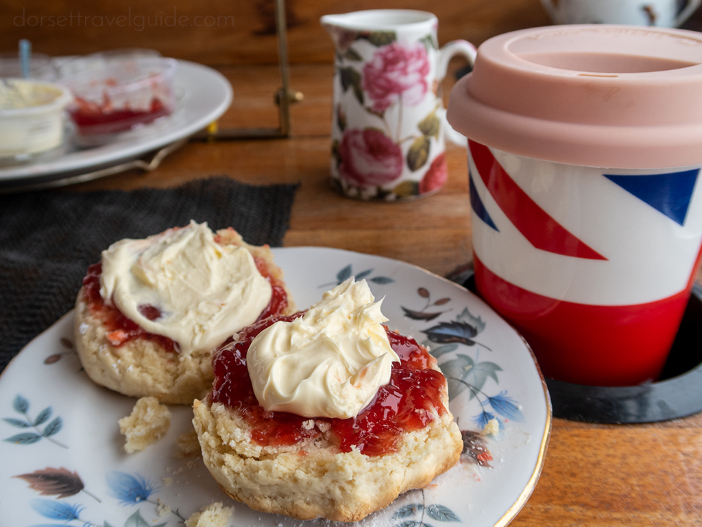 Scones on the afternoon tea bus in Bournemouth