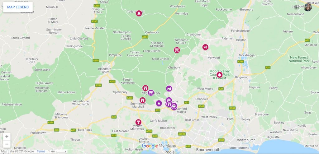 Things to do in Wimborne Map