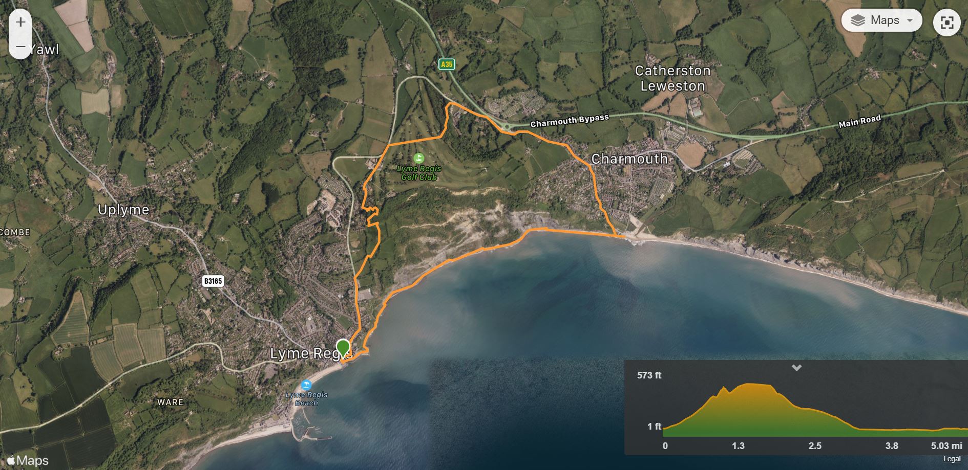 Lyme Regis To Charmouth Walk 5 Mile Circular Route
