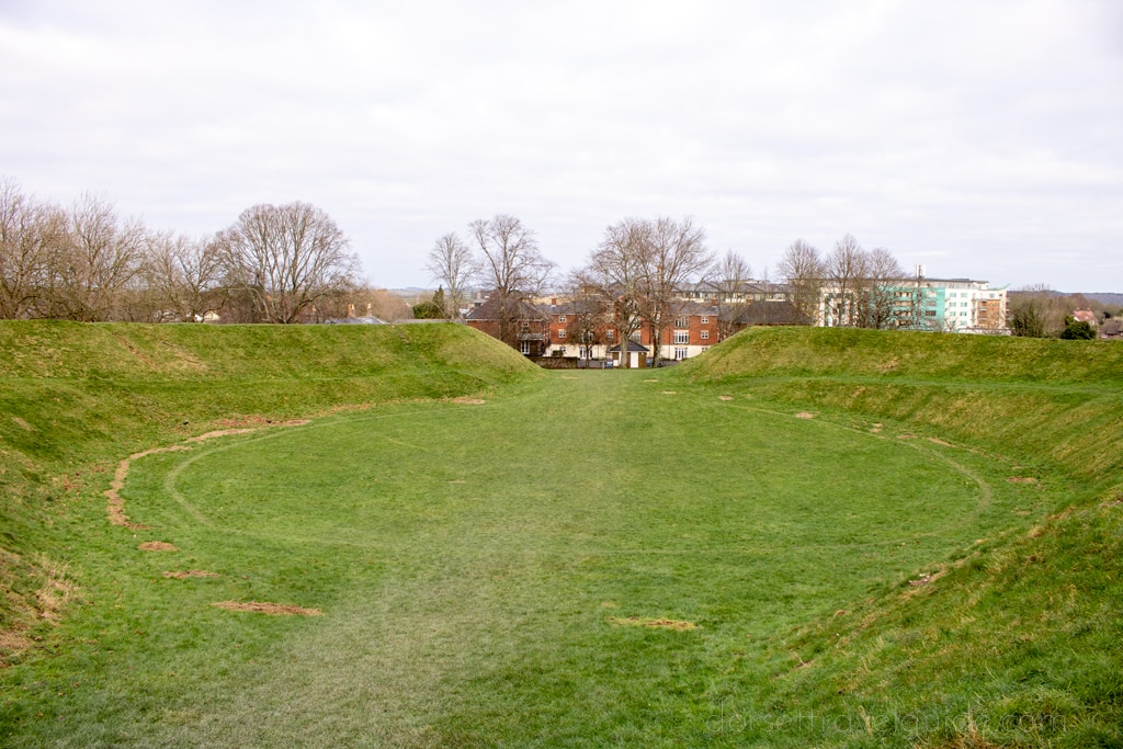 circle made from grassy rings of earth 