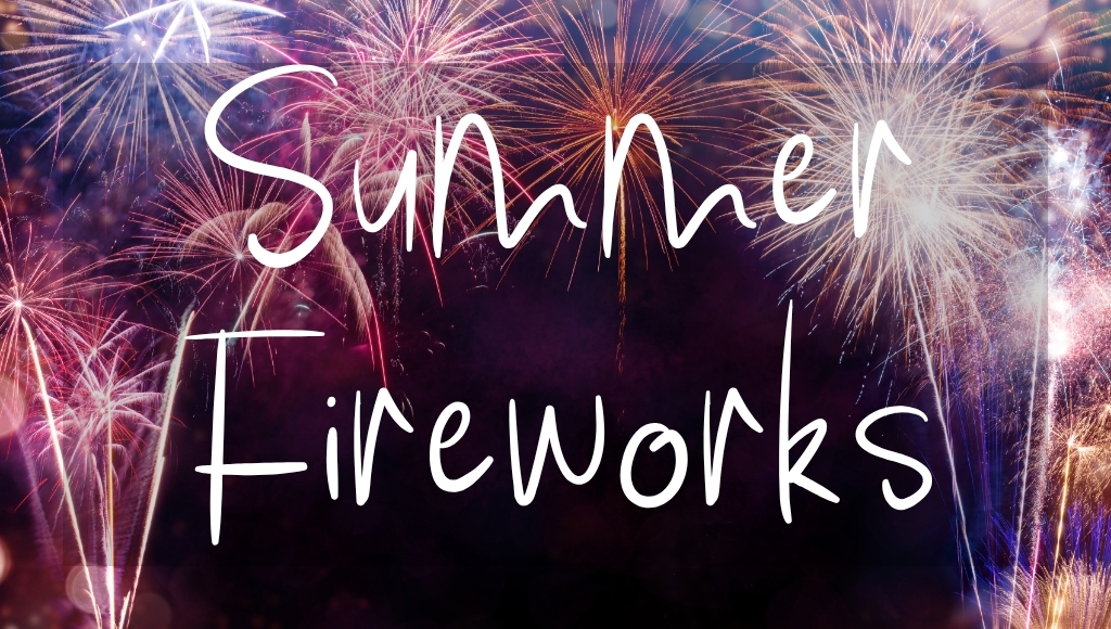 Button: Summer Fireworks