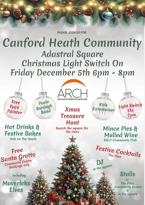 Poster for Canford Heath Christmas Lights switch on