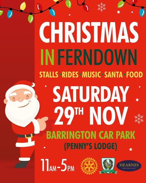 Poster for xmas in Ferndown