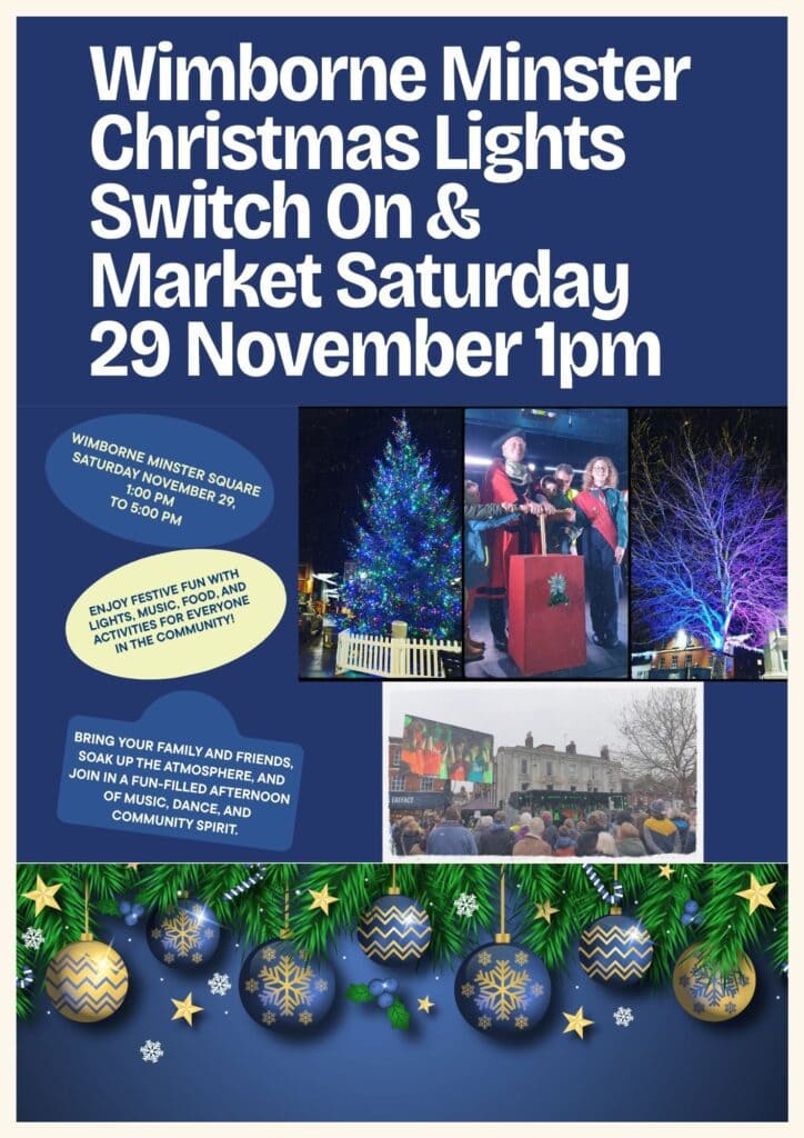 Poster for Wimborne Minster Christma Lights Switch On